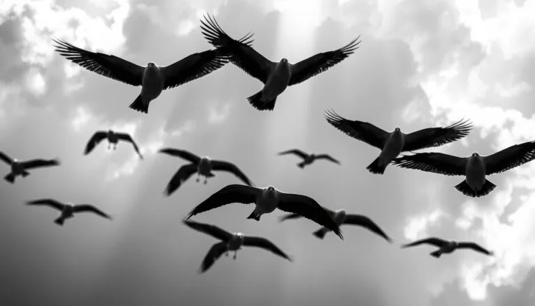 black and white birds